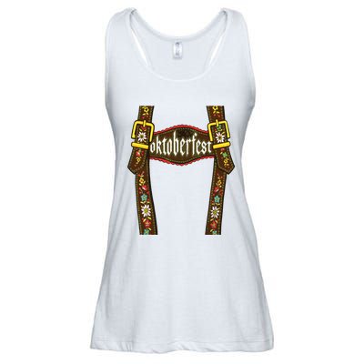 Lederhosen Shirts German Oktoberfest Lazy Halloween Costume Ladies Essential Flowy Tank