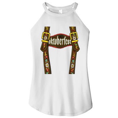 Lederhosen Shirts German Oktoberfest Lazy Halloween Costume Women’s Perfect Tri Rocker Tank