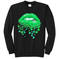 Lips Sexy Green Cool Irish Shamrock St Patricks Day Sweatshirt