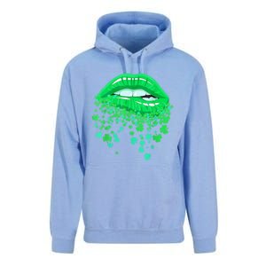 Lips Sexy Green Cool Irish Shamrock St Patricks Day Unisex Surf Hoodie