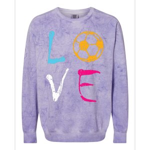 Love Soccer Girl Funny Soccer Player Colorblast Crewneck Sweatshirt