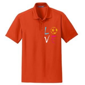 Love Soccer Girl Funny Soccer Player Dry Zone Grid Polo