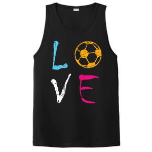 Love Soccer Girl Funny Soccer Player PosiCharge Competitor Tank