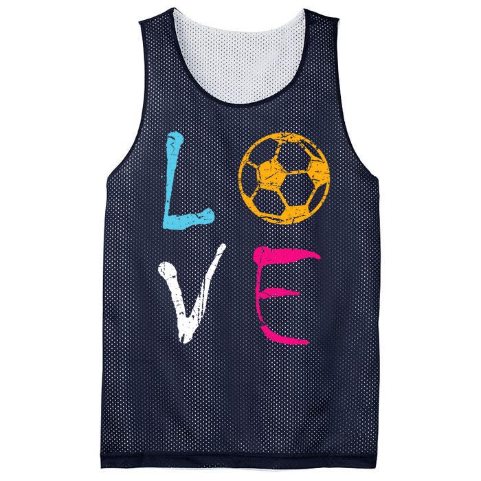 Love Soccer Girl Funny Soccer Player Mesh Reversible Basketball Jersey Tank