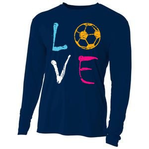 Love Soccer Girl Funny Soccer Player Cooling Performance Long Sleeve Crew