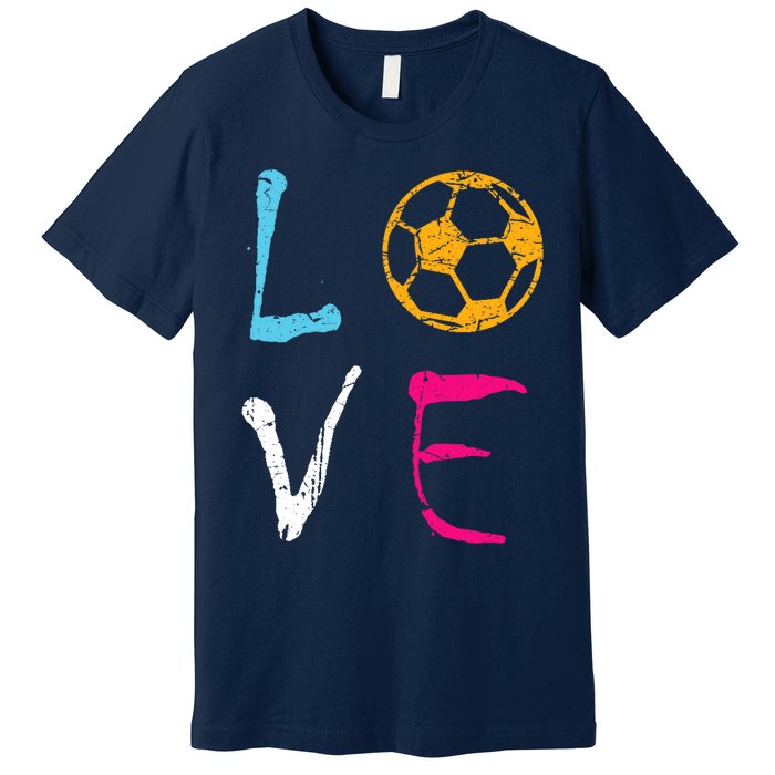 Love Soccer Girl Funny Soccer Player Premium T-Shirt