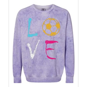 Love Soccer Girl Funny Soccer Player Colorblast Crewneck Sweatshirt