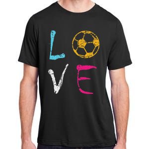 Love Soccer Girl Funny Soccer Player Adult ChromaSoft Performance T-Shirt