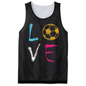 Love Soccer Girl Funny Soccer Player Mesh Reversible Basketball Jersey Tank