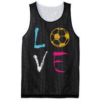 Love Soccer Girl Funny Soccer Player Mesh Reversible Basketball Jersey Tank