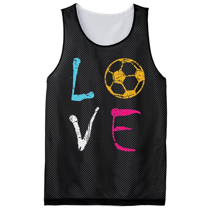 Love Soccer Girl Funny Soccer Player Mesh Reversible Basketball Jersey Tank