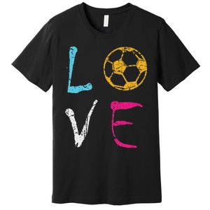 Love Soccer Girl Funny Soccer Player Premium T-Shirt