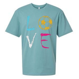 Love Soccer Girl Funny Soccer Player Sueded Cloud Jersey T-Shirt