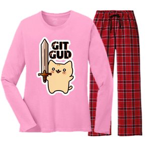 Lyra Stormclaw Git Gud Women's Long Sleeve Flannel Pajama Set 