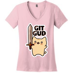 Lyra Stormclaw Git Gud Women's V-Neck T-Shirt