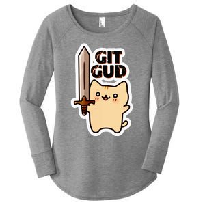 Lyra Stormclaw Git Gud Women's Perfect Tri Tunic Long Sleeve Shirt