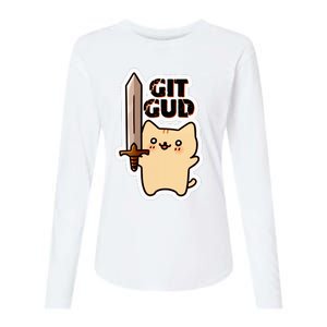 Lyra Stormclaw Git Gud Womens Cotton Relaxed Long Sleeve T-Shirt