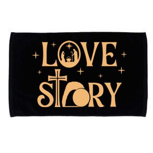 Love Story God Christmas Nativity Cross Empty Tomb Jesus Microfiber Hand Towel