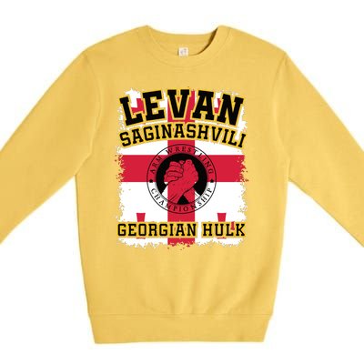 Levan Saginashvili Arm Wrestling Champion Premium Crewneck Sweatshirt