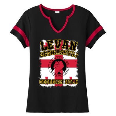 Levan Saginashvili Arm Wrestling Champion Ladies Halftime Notch Neck Tee