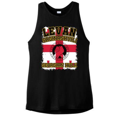 Levan Saginashvili Arm Wrestling Champion Ladies PosiCharge Tri-Blend Wicking Tank