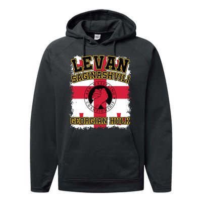 Levan Saginashvili Arm Wrestling Champion Performance Fleece Hoodie