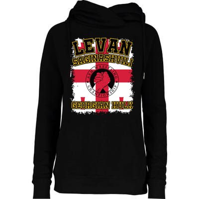 Levan Saginashvili Arm Wrestling Champion Womens Funnel Neck Pullover Hood