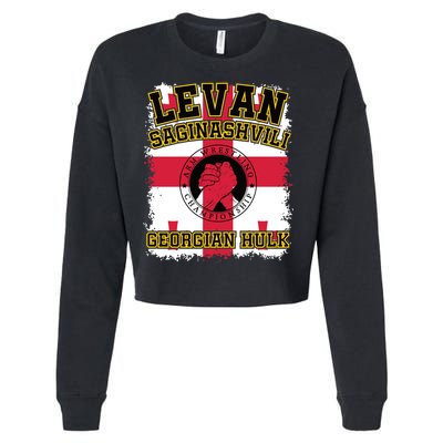 Levan Saginashvili Arm Wrestling Champion Cropped Pullover Crew