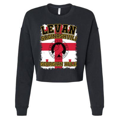 Levan Saginashvili Arm Wrestling Champion Cropped Pullover Crew