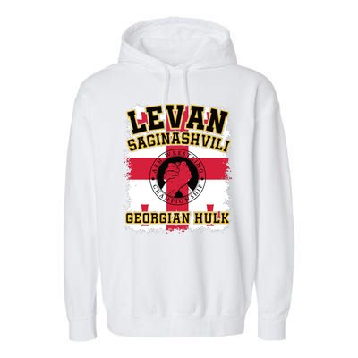 Levan Saginashvili Arm Wrestling Champion Garment-Dyed Fleece Hoodie