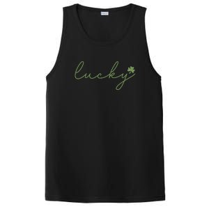 Lucky Shamrock Groovy St Patrick Day PosiCharge Competitor Tank