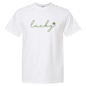 Lucky Shamrock Groovy St Patrick Day Garment-Dyed Heavyweight T-Shirt