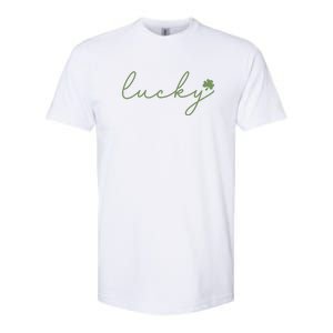 Lucky Shamrock Groovy St Patrick Day Softstyle CVC T-Shirt