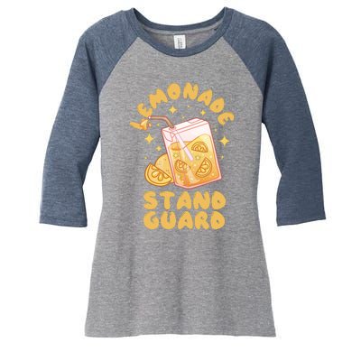 Lemonade Stand Guard Women's Tri-Blend 3/4-Sleeve Raglan Shirt