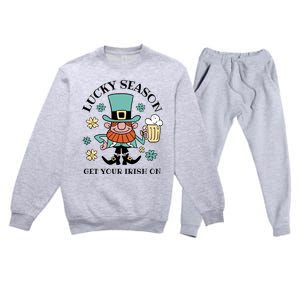 Lucky Season Get Your Irish On Leprechaun Premium Crewneck Sweatsuit Set