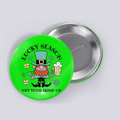 Lucky Season Get Your Irish On Leprechaun Button