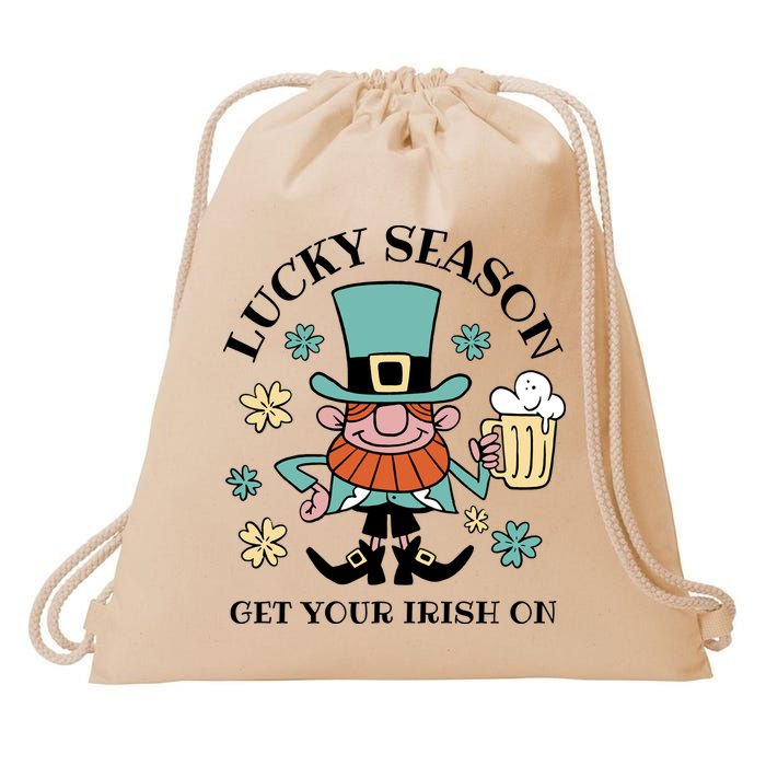 Lucky Season Get Your Irish On Leprechaun Drawstring Bag