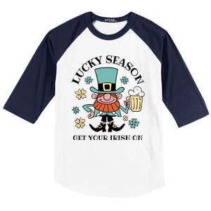 Lucky Season Get Your Irish On Leprechaun Baseball Sleeve Shirt