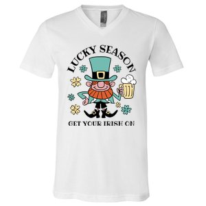 Lucky Season Get Your Irish On Leprechaun V-Neck T-Shirt