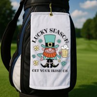 Lucky Season Get Your Irish On Leprechaun Golf Towel