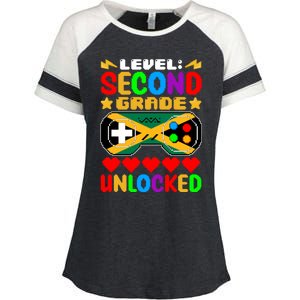 Level Second Grade Unlocked Controller Jamaica Back To Schoo Gift Enza Ladies Jersey Colorblock Tee