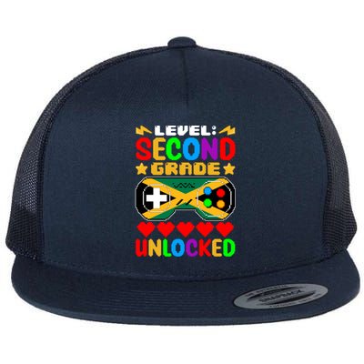 Level Second Grade Unlocked Controller Jamaica Back To Schoo Gift Flat Bill Trucker Hat