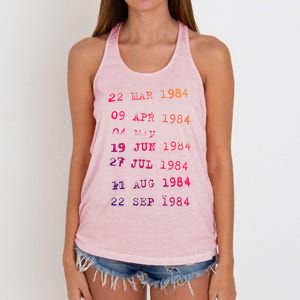 Library Stamp Gift Librarian Due Date Card Gift Women's Knotted Racerback Tank