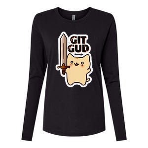 Lyra Stormclaw Git Gud Womens Cotton Relaxed Long Sleeve T-Shirt