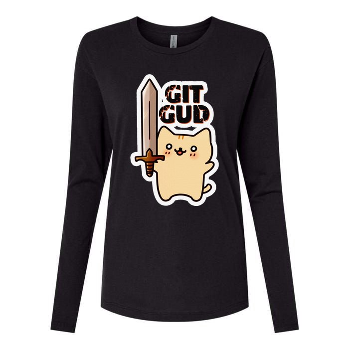 Lyra Stormclaw Git Gud Womens Cotton Relaxed Long Sleeve T-Shirt