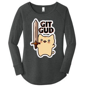 Lyra Stormclaw Git Gud Women's Perfect Tri Tunic Long Sleeve Shirt