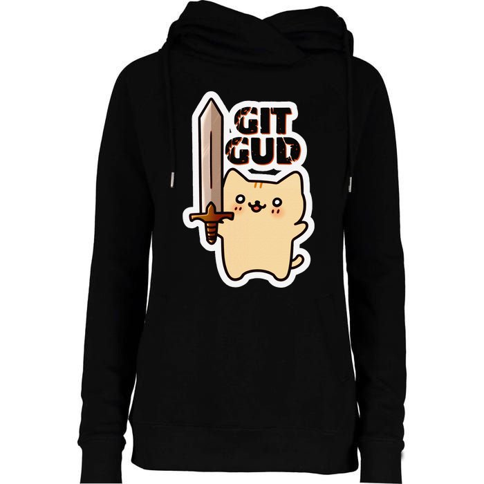 Lyra Stormclaw Git Gud Womens Funnel Neck Pullover Hood