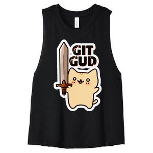 Lyra Stormclaw Git Gud Women's Racerback Cropped Tank