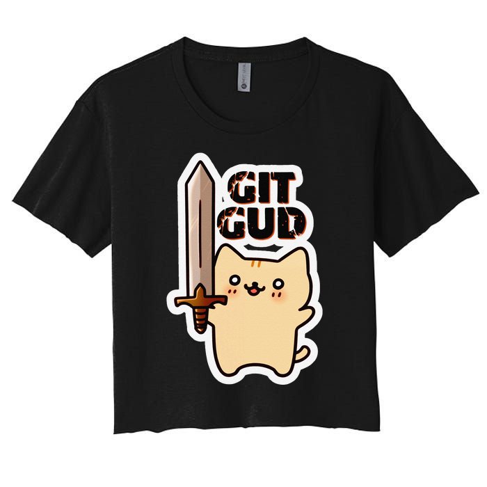 Lyra Stormclaw Git Gud Women's Crop Top Tee