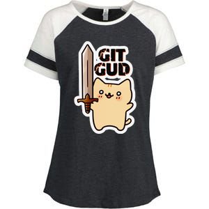 Lyra Stormclaw Git Gud Enza Ladies Jersey Colorblock Tee